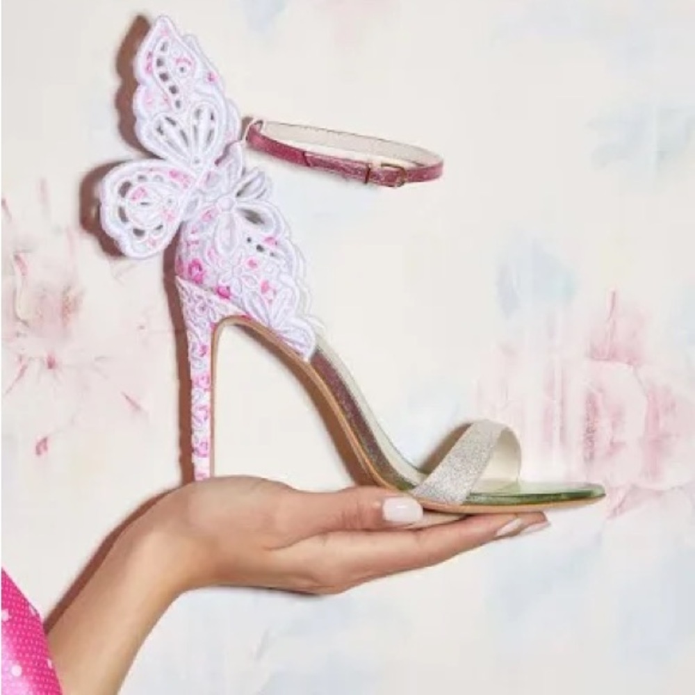 New Sophia Webster x LoveShackFancy Chiara Butterfly Heels - Picture 4 of 13